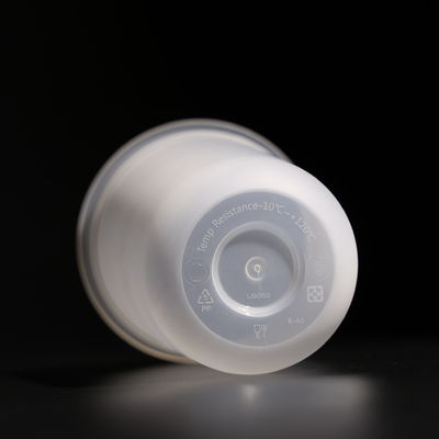 U Shape Disposable Clear/White PP Plastic Cup With Flat/Dome Lid