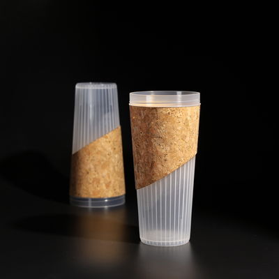 24oz Transparent Disposable Plastic PP Cup with Flat/Dome Lid for Juice/Boba Tea