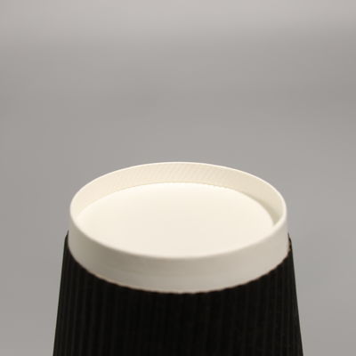 12OZ Disposable Paper Cup Single/Double Wall Paper Coffee Cups Customized With Snap On Lids