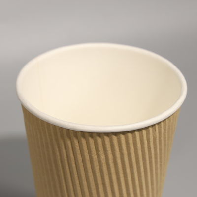 Ekoloji dostu Kağıt Soğuk / Sıcak İçecek Tek kullanımlık Kağıt Kupa 12/16OZ Özelleştirilebilir