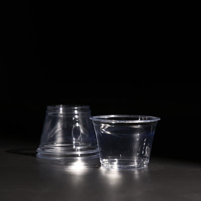 Stackable Clear Plastic PET Cup for Cold Beverages With Flat/Dome Lid