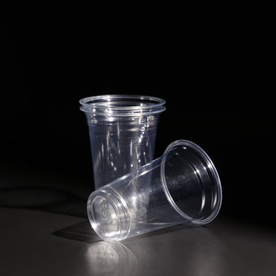 CUSTOMIZED LOGO 10oz Translucent Plastic Disposable PET Cups For Cold Drinks