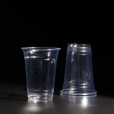 Customizable Clear PET Plastic Disposable Cup With Lid For Boba Tea