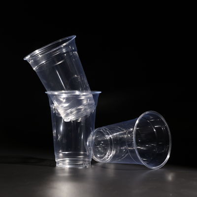 環境に優しいプラスチック使い捨てカップ 400ML PETプラスチック 冷たいコーヒーカップ