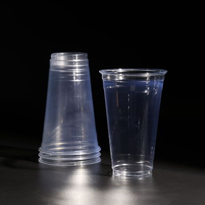 Customized Disposable PET Plastic Cup with Logo Printing for Cold Beverages