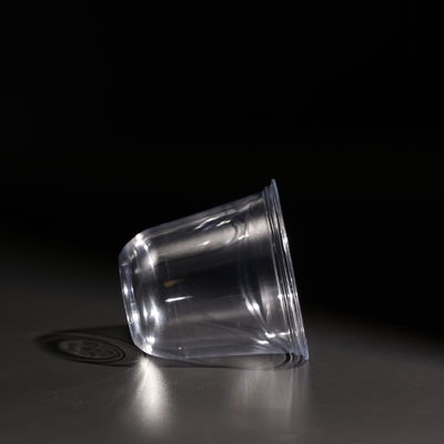 U Bentuk Stackable Plastik Satu Kali Penggunaan PET Cup 10oz Untuk Kopi Dingin