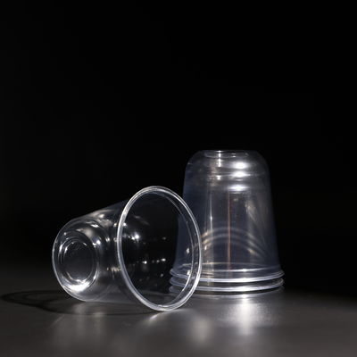 Cold Juice Plastic Disposable Cup 14oz PET Plastic Cup Dengan Tutup Logo Pribadi Ditcetak