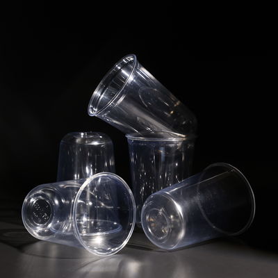 16OZ PET Plastic Cup with Stackable Design For Cold Coffee Cold Juice