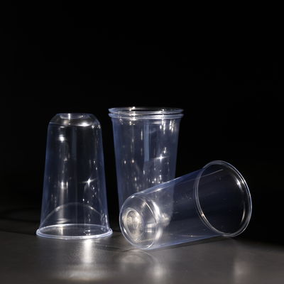 600 میلی لیتر فنجان چای حباب پلاستیکی PET قابل جمع و جور برای نوشیدنی های سرد