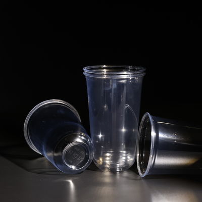 600 میلی لیتر فنجان چای حباب پلاستیکی PET قابل جمع و جور برای نوشیدنی های سرد
