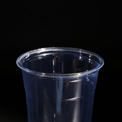 BPA Free Clear Disposable Plastic PET Cups For Cold Drinks With Lid