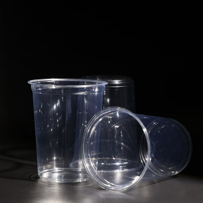 32OZ فنجان پلاستیکی PET با گنبد/پوش مسطح فنجان های قهوه سرد یکبار مصرف
