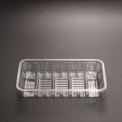 Clear Disposable Plastic Food Plate For Fresh Vegetable Packing Tray With Sealing