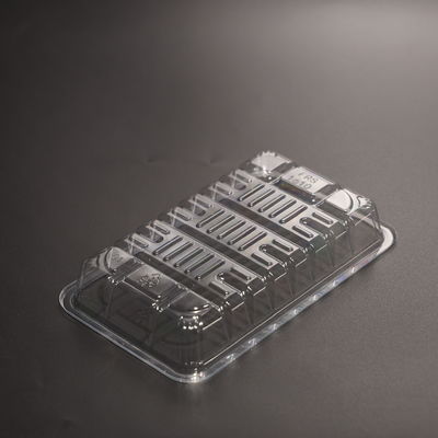 Clear Disposable Plastic Food Plate For Fresh Vegetable Packing Tray With Sealing