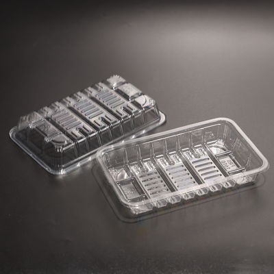 Plastik Gıda Tepsisi PET Dörtgen Gıda Depolama Tepsisi BPA Serbest Sebze Meyve