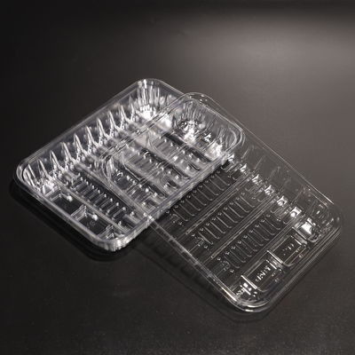 Mikrodalga Güvenli Plastik Gıda Tepsisi Eko Dostu PET Plastik Alışveriş Tepsileri