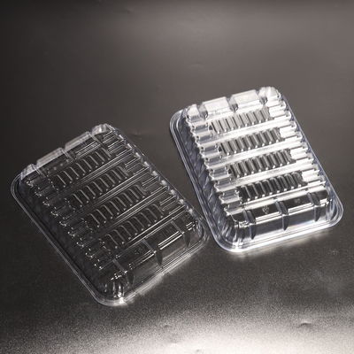 Mikrodalga Güvenli Plastik Gıda Tepsisi Eko Dostu PET Plastik Alışveriş Tepsileri