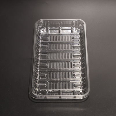SGS Certified PET Plastic Food Tray Leak Proof Disposable Food Packaging Tray