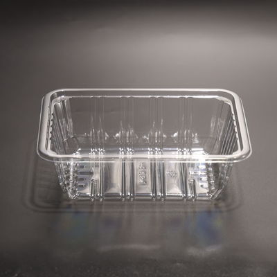 Clear Disposable Plastic PET Rectangle Food Tray For Meat Packaging