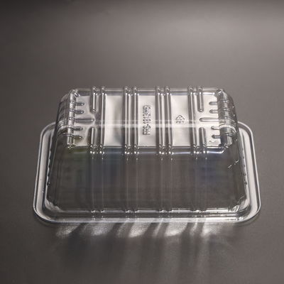Clear Disposable Plastic PET Rectangle Food Tray For Meat Packaging