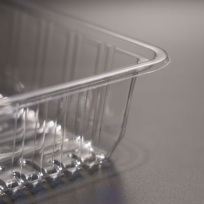 Clear Disposable Plastic PET Rectangle Food Tray For Meat Packaging