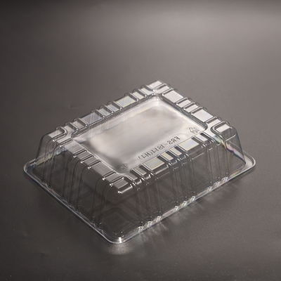 Yüklenebilir BPA'sız Plastik Yiyecek Tepsisi PET Ekolojik Dostluklu Kapaklı Tek kullanımlık Tepsisi