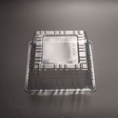 安全 透明 プラスチック 立方形 食品 トレイ 環境 に 優しい 多用途 マイクロウェーブ セーフ