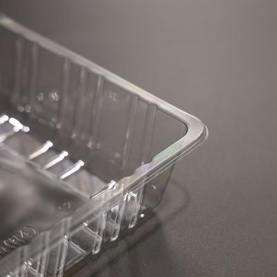 安全 透明 プラスチック 立方形 食品 トレイ 環境 に 優しい 多用途 マイクロウェーブ セーフ