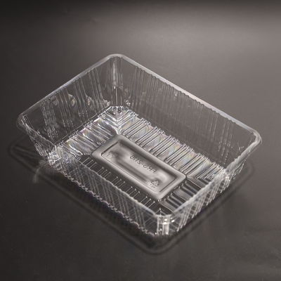 Tek kullanımlık dikdörtgen plastik yemek tepsisi fırıncılık için çevre dostu