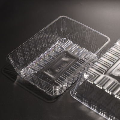 Customized Logo Disposable Plastic Food Trays PET Packaging Container