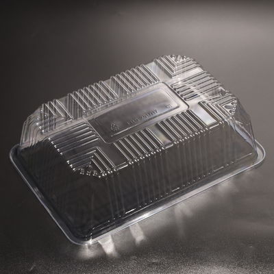 FDA Certified Rectangular Plastic PET Food Tray Plate With Customized Shape