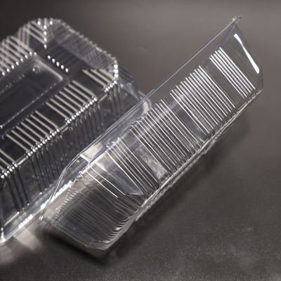 FDA Certified Rectangular Plastic PET Food Tray Plate With Customized Shape