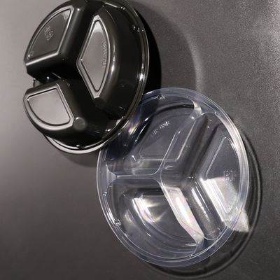 Eco Friendly Disposable BPA Free Plastic PET Food Tray With Takeaway Food