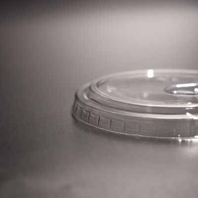 3.5g Transparent PET Plastic Cup Lid 93mm Leak Proof Round Cup Lid