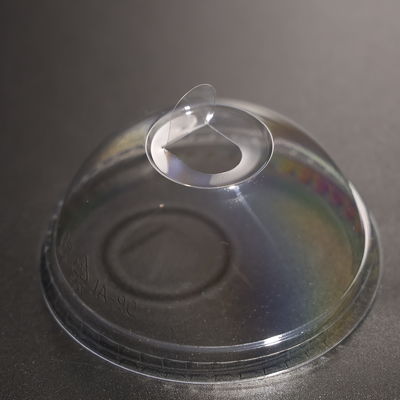 90mm Clear Plastic PP Round Cup Lid For Recyclable Packaging