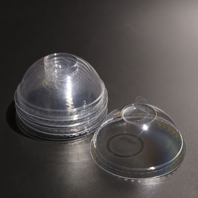 90mm Clear Plastic PP Round Cup Lid For Recyclable Packaging
