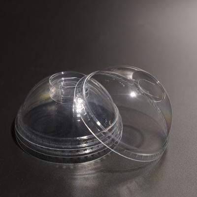 90mm Clear Plastic PP Round Cup Lid For Recyclable Packaging