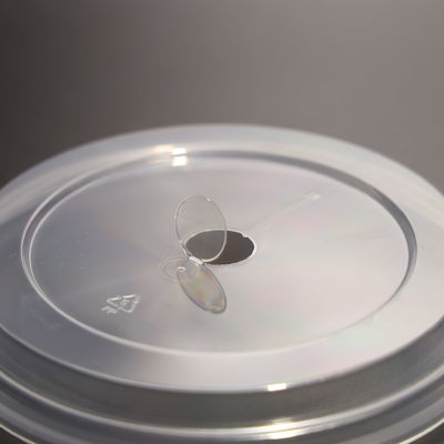 FAD Certified PP Plastic Screw On Cup / Plastic Cup Lids Leak Proof and Flexible