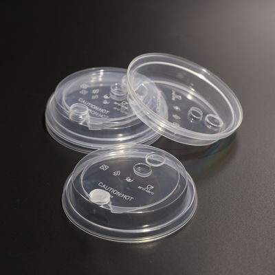 90mm Round Clear Plastic PP Cup Lid for Plastic Cup And Paper Cup