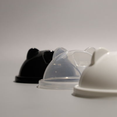 Round Plastic Cup Lid Transparent Screw On PP Cup Lid For Takeaway Juice Cup