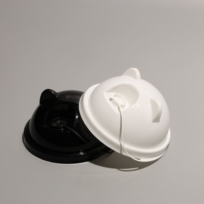 Round Plastic Cup Lid Transparent Screw On PP Cup Lid For Takeaway Juice Cup