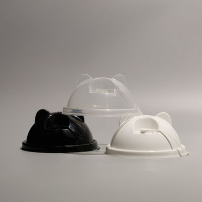 Round Plastic Cup Lid Transparent Screw On PP Cup Lid For Takeaway Juice Cup