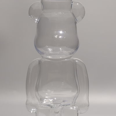 Clear Gloomy Shape  PET Bottle with Screw On Lid and Customized Logo