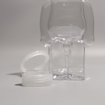Clear Gloomy Shape  PET Bottle with Screw On Lid and Customized Logo