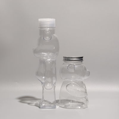 Clear Gloomy Shape  PET Bottle with Screw On Lid and Customized Logo