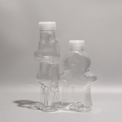 Clear Gloomy Shape  PET Bottle with Screw On Lid and Customized Logo