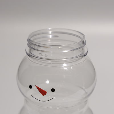 Snowman Eco Friendly PET Plastic Bottle With Customizable Caps For Beverage