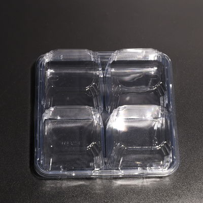 Chất chứa thực phẩm bằng nhựa một lần sử dụng hình chữ nhật 4 khoang chống rò rỉ