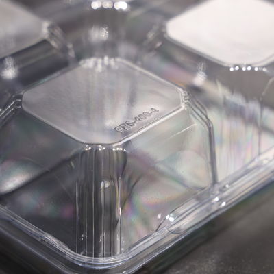 Chất chứa thực phẩm bằng nhựa một lần sử dụng hình chữ nhật 4 khoang chống rò rỉ