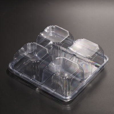 Contenedor retangular de plástico à prova de vazamento para armazenamento de alimentos